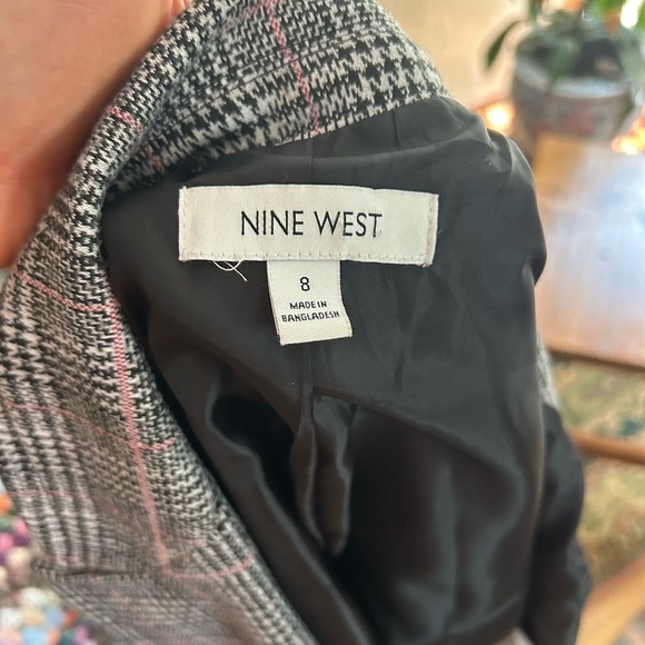 Nine West Black and White Checkered Blazer 8 - Picture 4 of 16